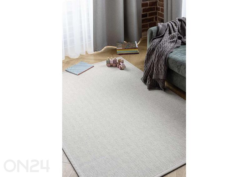 Narma villamatto Bergen™ pyöreä white Ø 200 cm kuvasuurennos