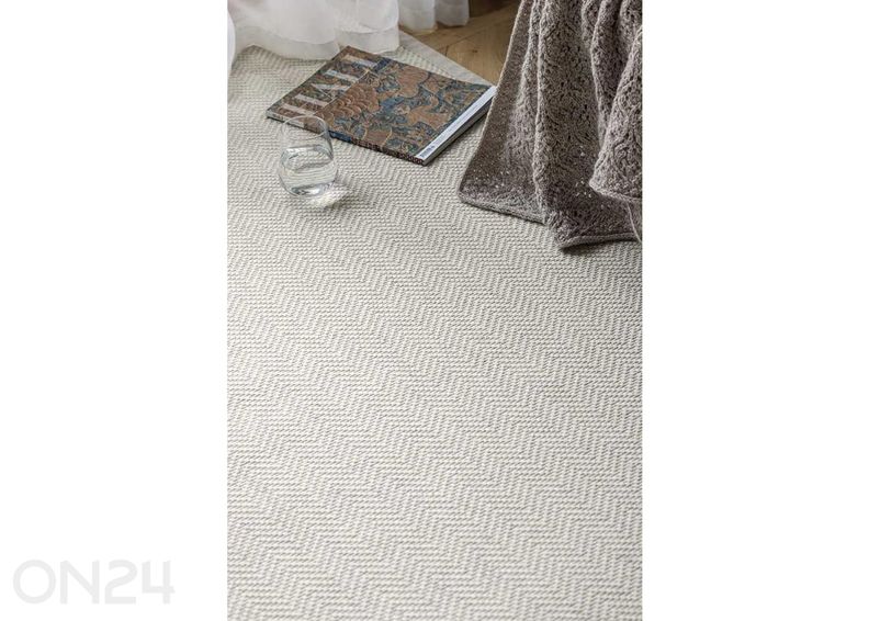Narma villamatto Bergen™ pyöreä white Ø 200 cm kuvasuurennos