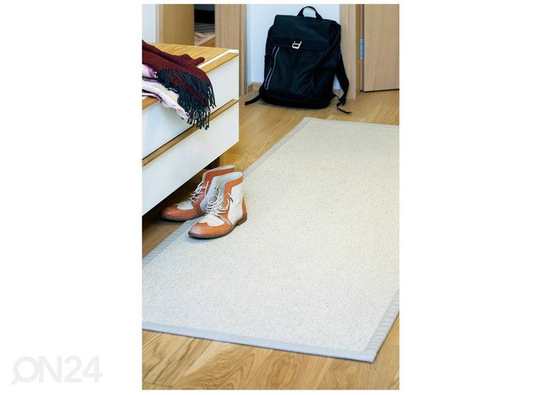 Narma villamatto Shetland linen cream 160x240 cm kuvasuurennos
