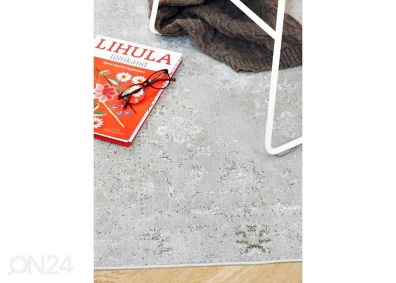 Narma viskoosimatto Maya silver 80x220 cm kuvasuurennos