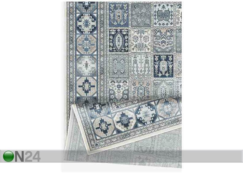 Narma viskoosimatto Zahra sand-blue 160x230 cm kuvasuurennos