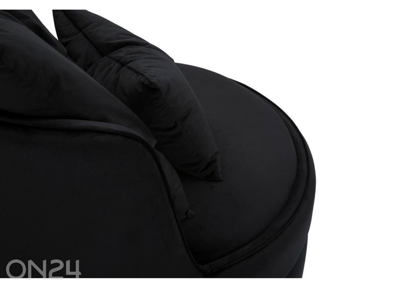 Nojatuoli Paris Ø72 cm, musta/kullanvärinen kuvasuurennos