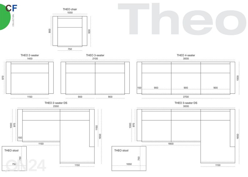 Nojatuoli Theo höyhentyynyllä kuvasuurennos