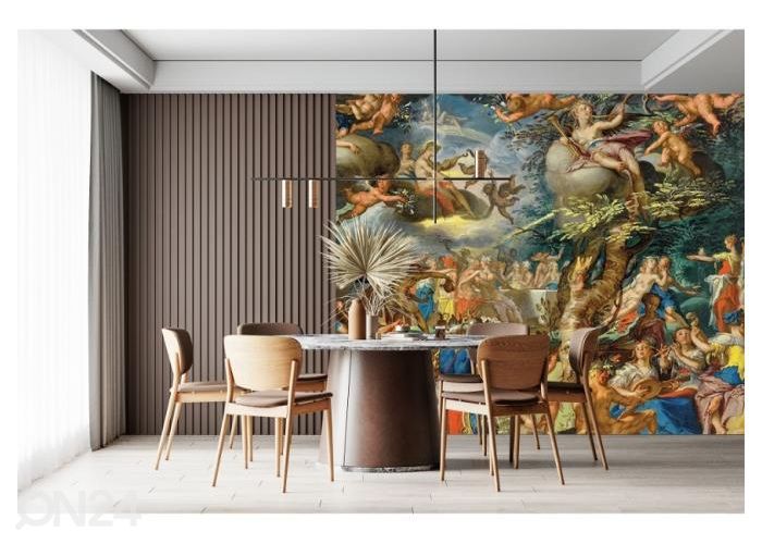 Non-woven kuvatapetti A banquet of the Gods by Joachim Wtewael 416x290 cm kuvasuurennos