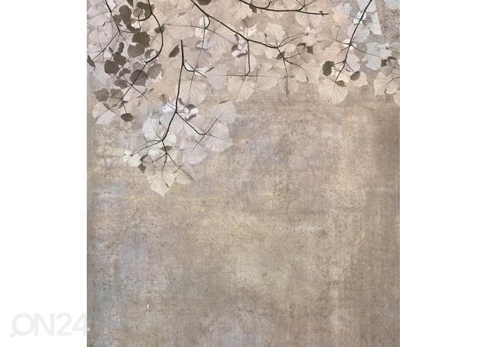 Non-woven kuvatapetti Beige Leaves Abstract 150x250 cm kuvasuurennos