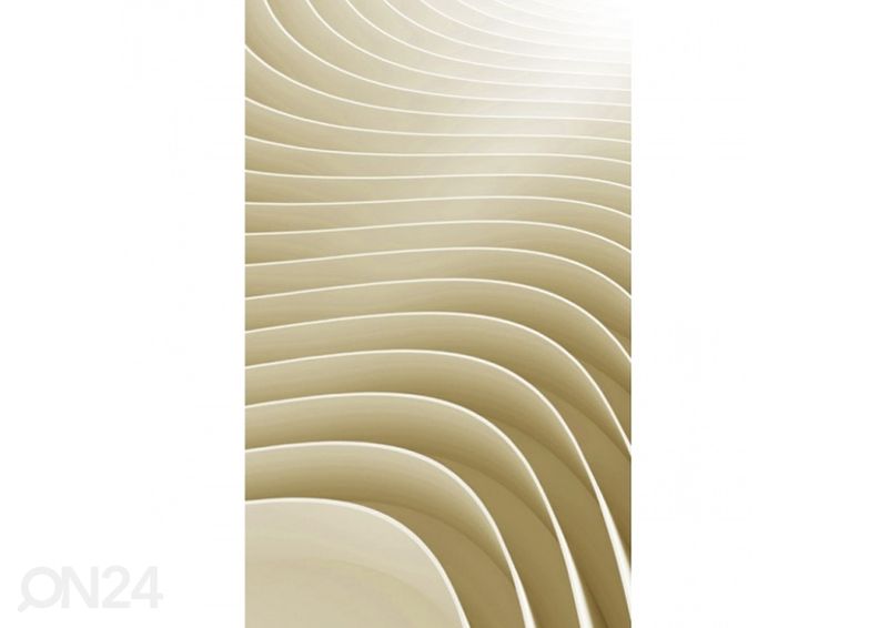 Non-woven kuvatapetti Beige ripple 375x250 cm kuvasuurennos