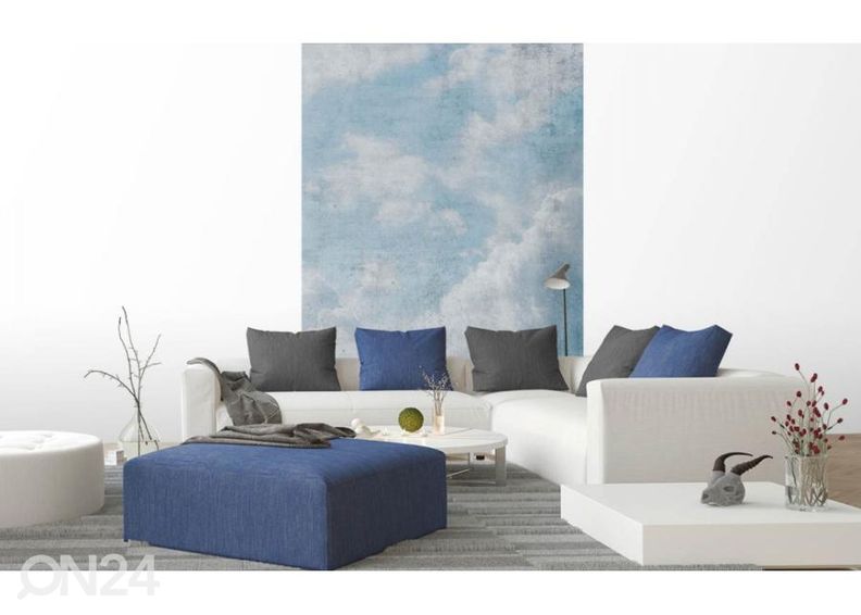 Non-woven kuvatapetti Blue Clouds Abstract 225x250 cm kuvasuurennos