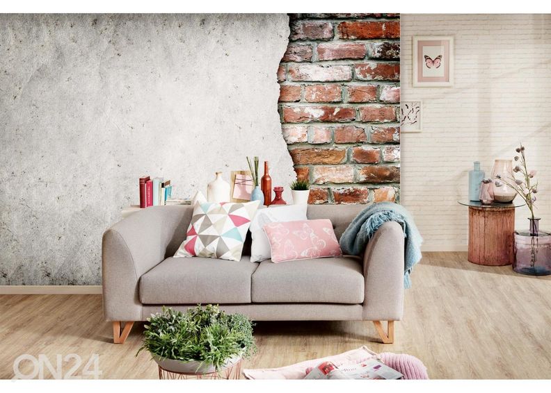 Non-woven kuvatapetti Brick Backrground kuvasuurennos