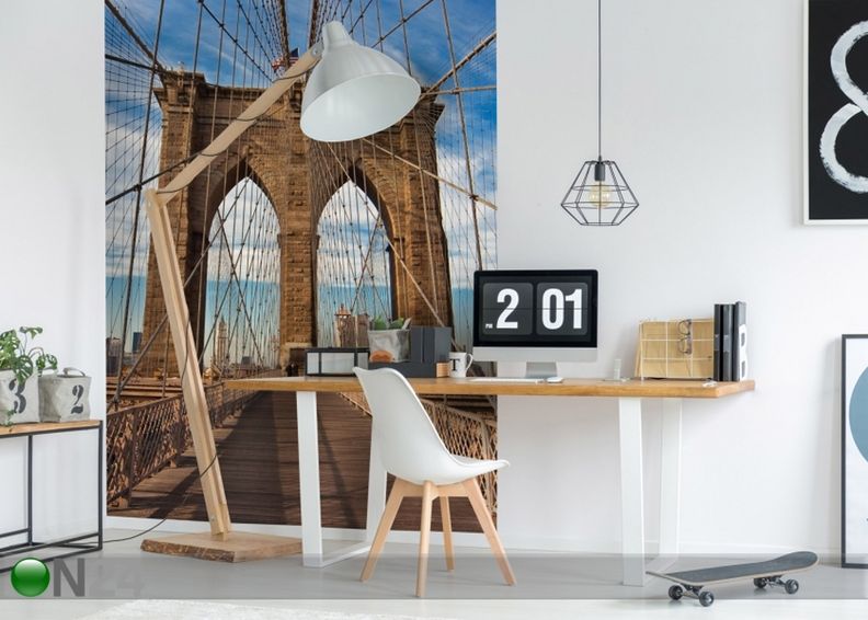 Non-woven kuvatapetti Brooklyn bridge 375x250 cm kuvasuurennos