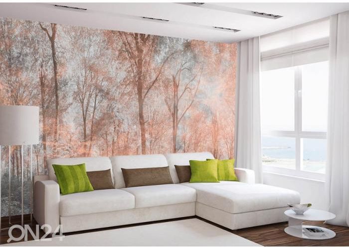 Non-woven kuvatapetti Colorful Forest Abstract 150x250 cm kuvasuurennos