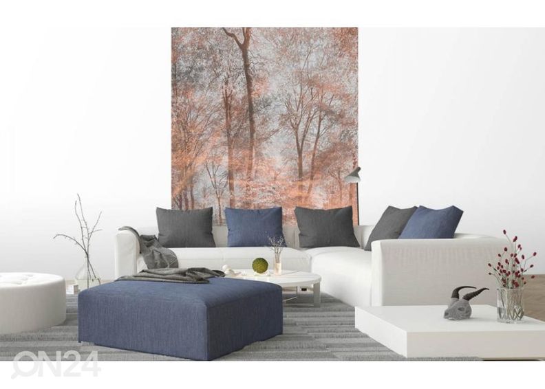 Non-woven kuvatapetti Colorful Forest Abstract 150x250 cm kuvasuurennos
