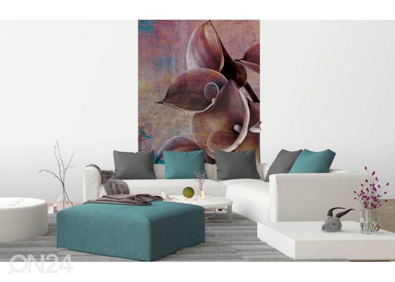 Non-woven kuvatapetti Flower Abstract II 150x250 cm kuvasuurennos