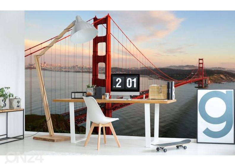 Non-woven kuvatapetti Golden gate 375x250 cm kuvasuurennos
