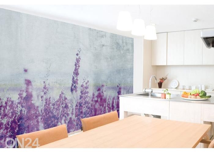 Non-woven kuvatapetti Lavender Abstract 150x250 cm kuvasuurennos