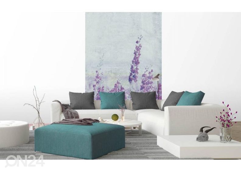 Non-woven kuvatapetti Lavender Abstract 150x250 cm kuvasuurennos