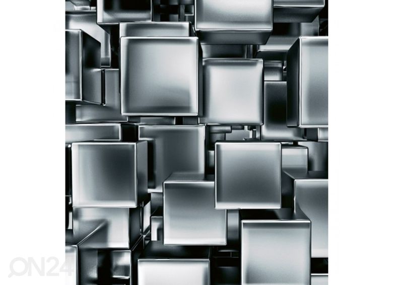 Non-woven kuvatapetti Metal cubes 225x250 cm kuvasuurennos