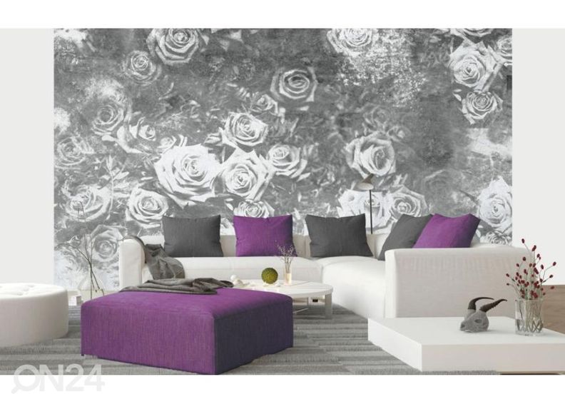 Non-woven kuvatapetti Roses Abstract II 375x250 cm kuvasuurennos