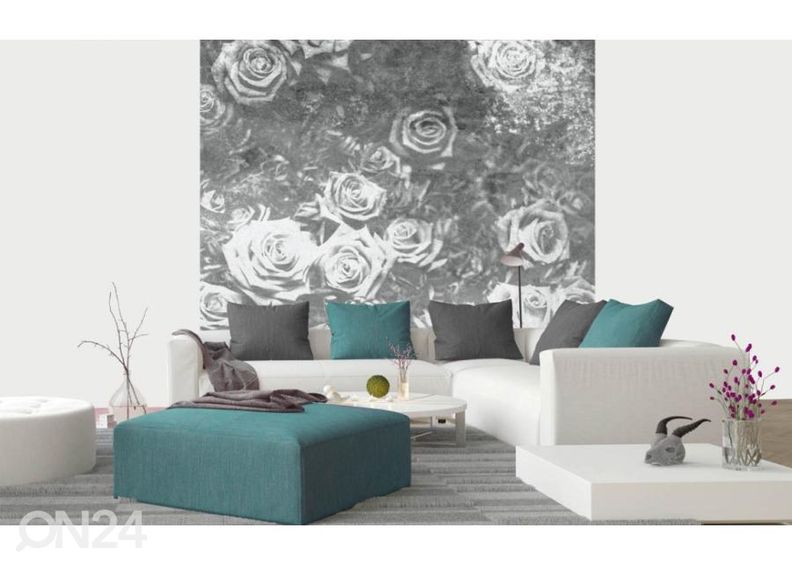 Non-woven kuvatapetti Roses Abstract II 375x250 cm kuvasuurennos