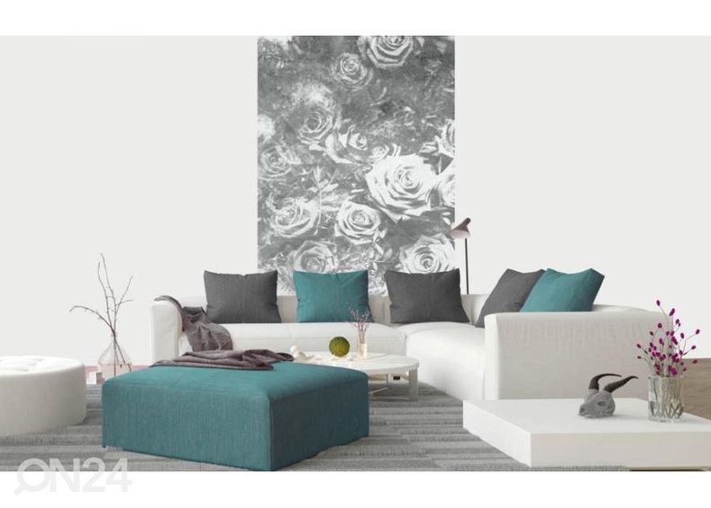 Non-woven kuvatapetti Roses Abstract II 375x250 cm kuvasuurennos