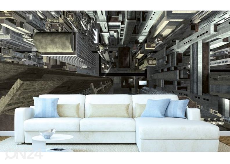 Non-woven kuvatapetti Skyscrapers 375x250 cm kuvasuurennos