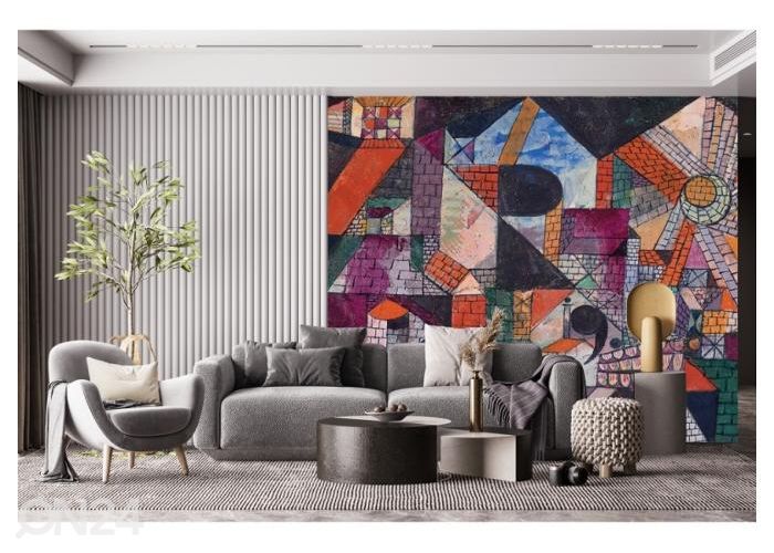 Non-woven kuvatapetti Stadt R by Paul Klee 368x254 cm kuvasuurennos