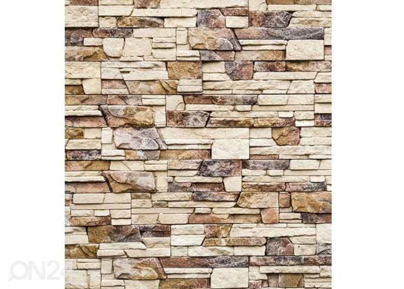 Non-woven kuvatapetti Stone wall 375x150 cm kuvasuurennos