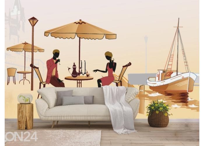 Non-woven kuvatapetti Street Cafe 368x254 cm kuvasuurennos