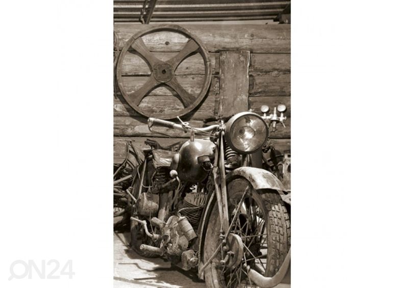 Non-woven kuvatapetti Vintage garage 150x250 cm250 cm kuvasuurennos
