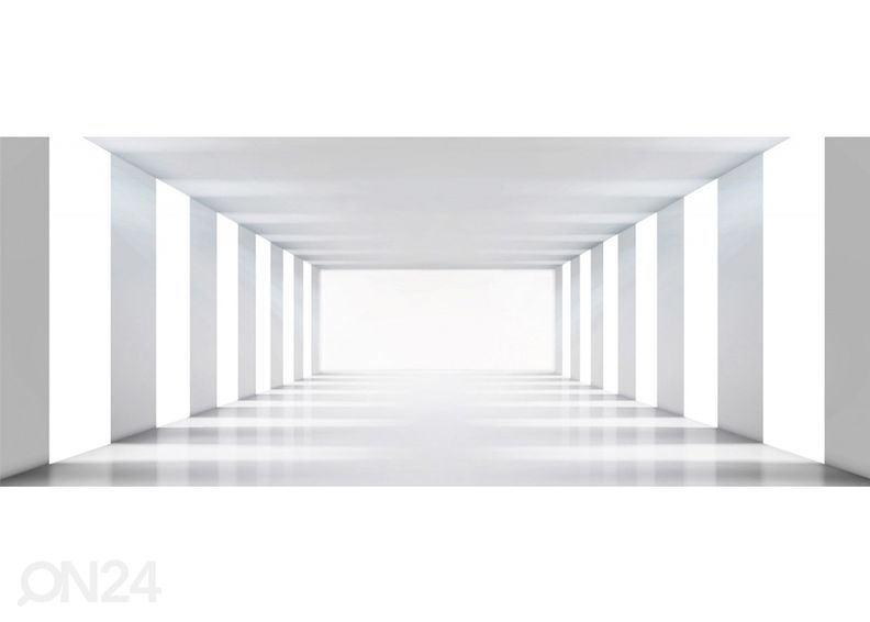 Non-woven kuvatapetti White corridor 375x250 cm kuvasuurennos