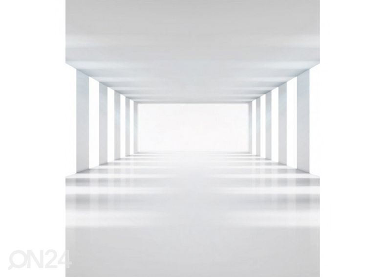 Non-woven kuvatapetti White corridor 375x250 cm kuvasuurennos