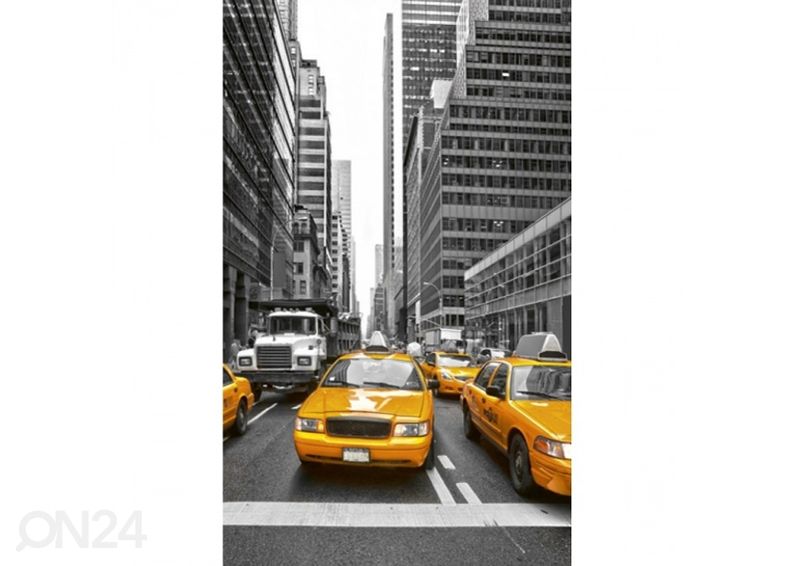 Non-woven kuvatapetti Yellow taxi 225x250 cm kuvasuurennos