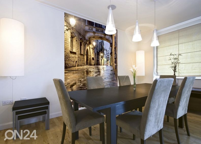 Non-woven tapetti Ancient street 225x250 cm kuvasuurennos