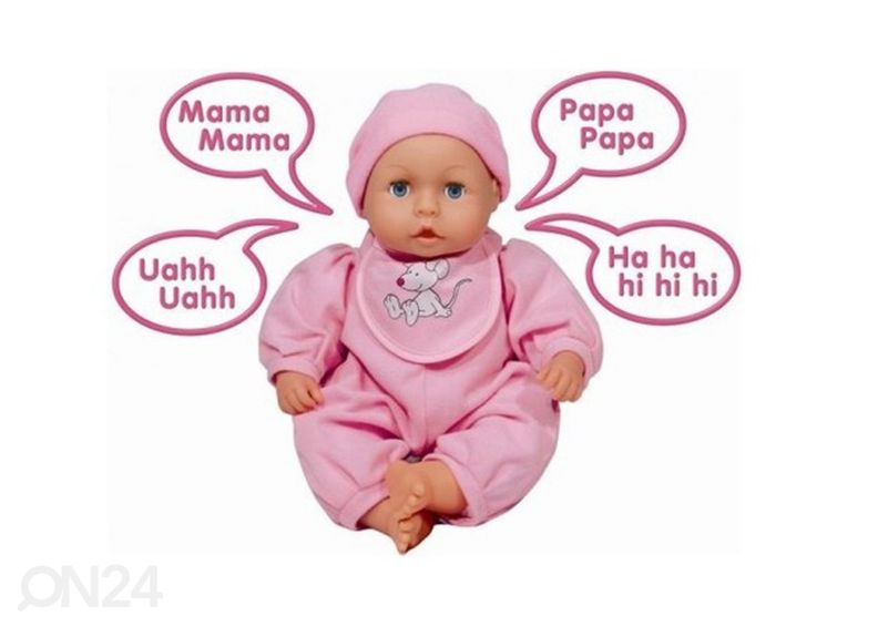 Nukke ENSIMMÄISET SANAT 33 cm kuvasuurennos