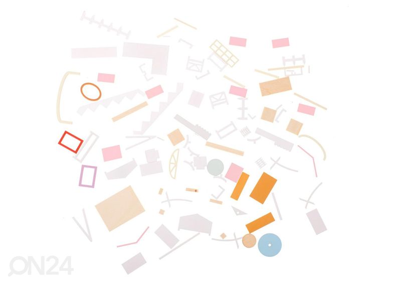 Nukkekoti + kalusteet LED-valolla kuvasuurennos