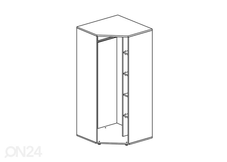 Nurkkavaatekaappi TIMO 4 kuvasuurennos