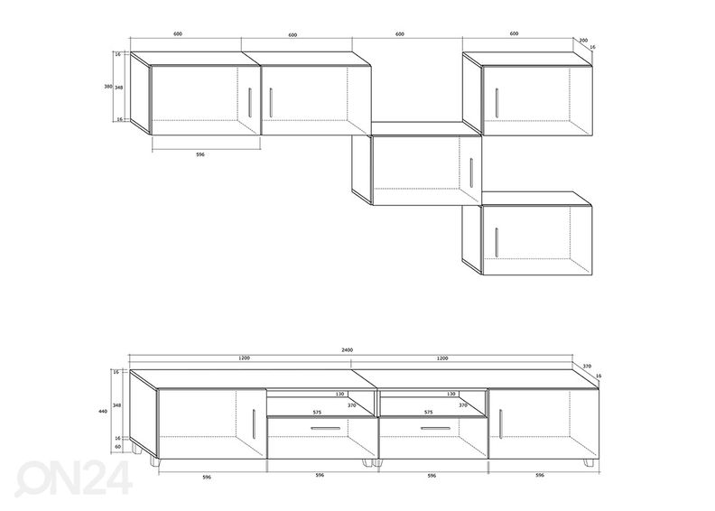 Olohuoneen kalusteryhmä 240 cm kuvasuurennos