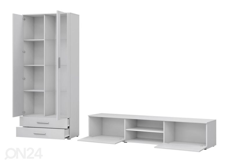 Olohuoneen kalusteryhmä 260 cm + LED-valaistus kuvasuurennos