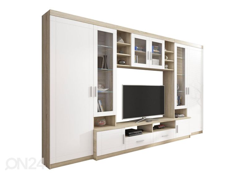 Olohuoneen kalusteryhmä 340 cm + LED valaistus kuvasuurennos