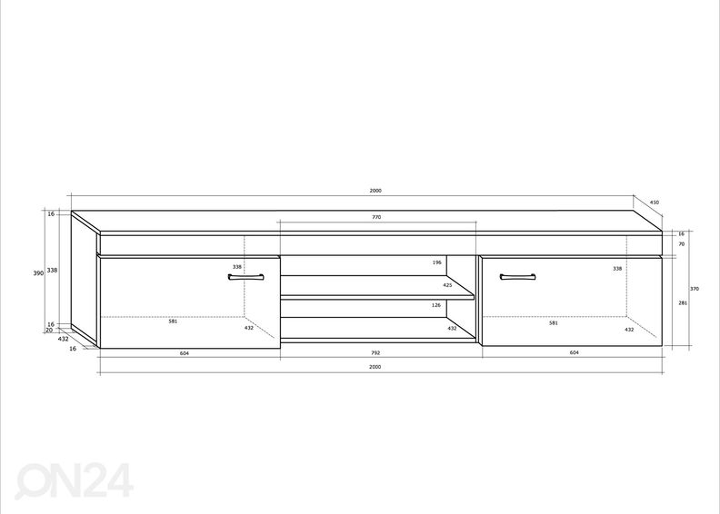 Olohuoneen kalusteryhmä Keana 290 cm kuvasuurennos