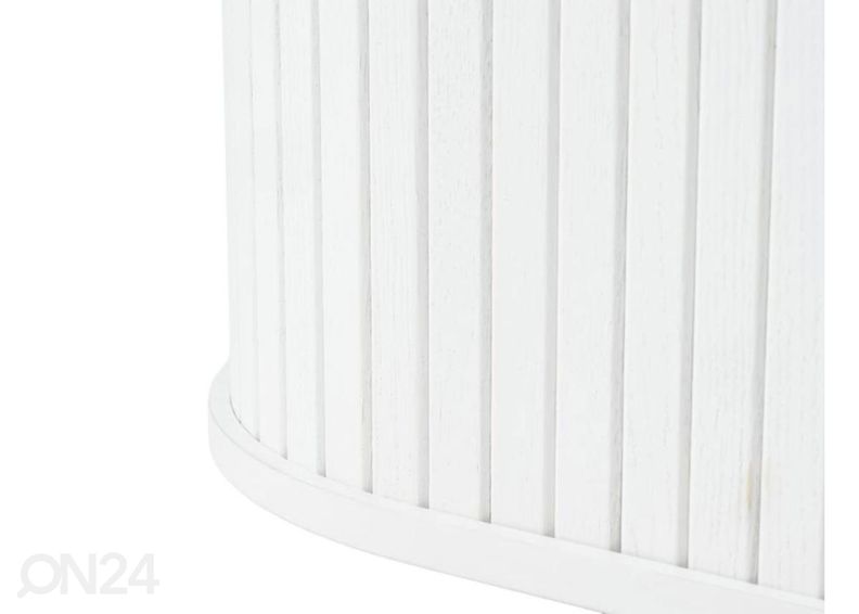 Ovaali ruokapöytä, valkoinen kuvasuurennos