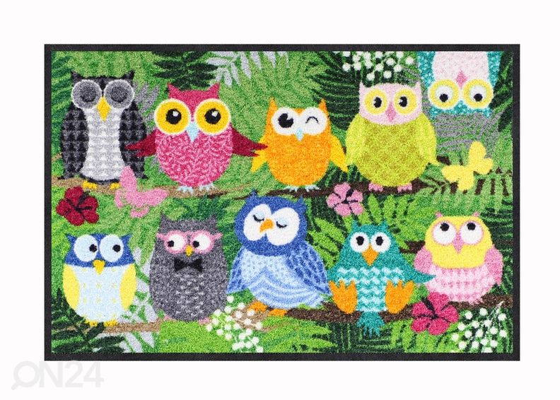 Ovimatto Dschungeleulen 50x75 cm kuvasuurennos