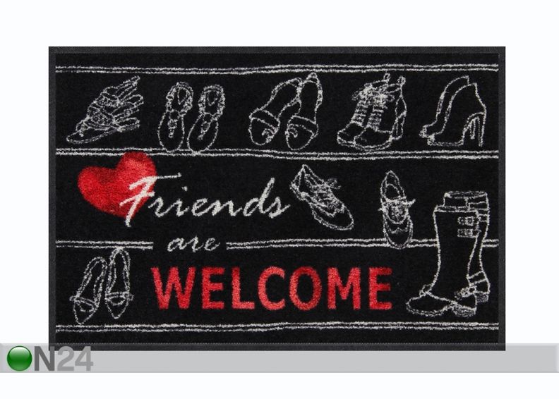 Ovimatto Friends are Welcome 50x75 cm kuvasuurennos