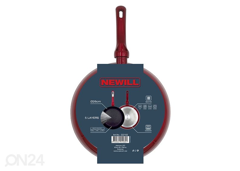Paistinpannu Neill Cosmo Ø 26 cm + pannusuoja, induktio kuvasuurennos