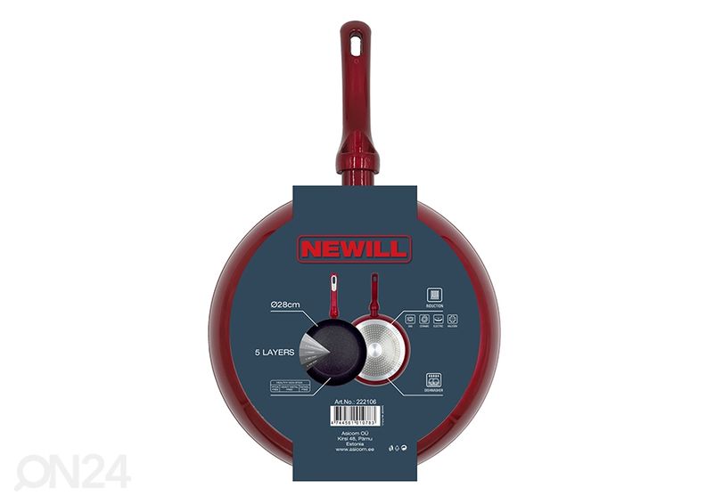 Paistinpannu Neill Cosmo Ø 28 cm + pannusuoja, induktio kuvasuurennos