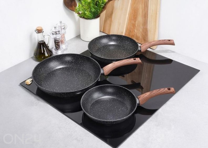 Paistinpannusarja Black&Wood, 3 osaa kuvasuurennos