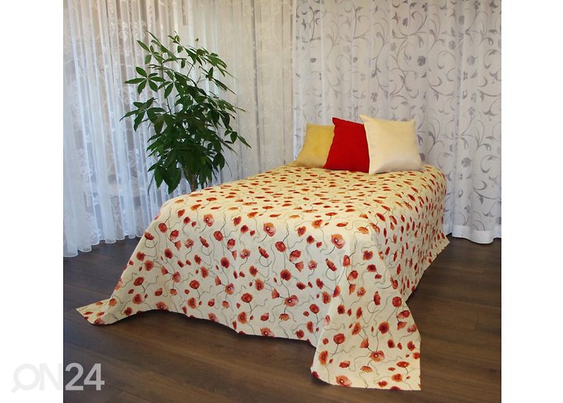 Päiväpeitto Unikot 240x240 cm kuvasuurennos