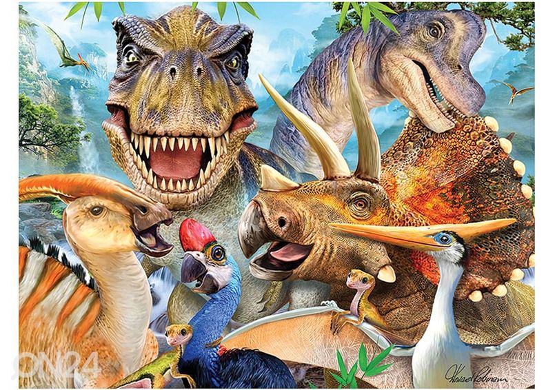 Palapeli 3D Dinosaurukset Selfies 48 osaa kuvasuurennos