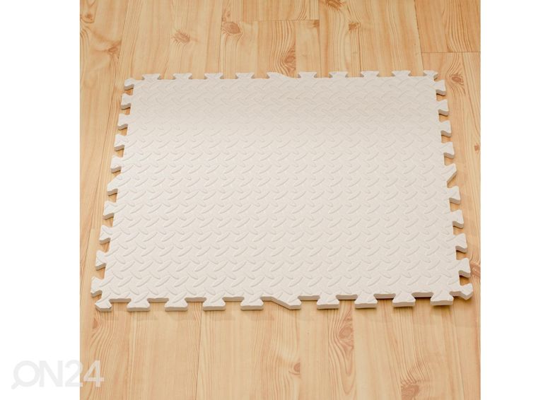 Palapelimatto valkoinen 60x60 cm 4 kpl kuvasuurennos