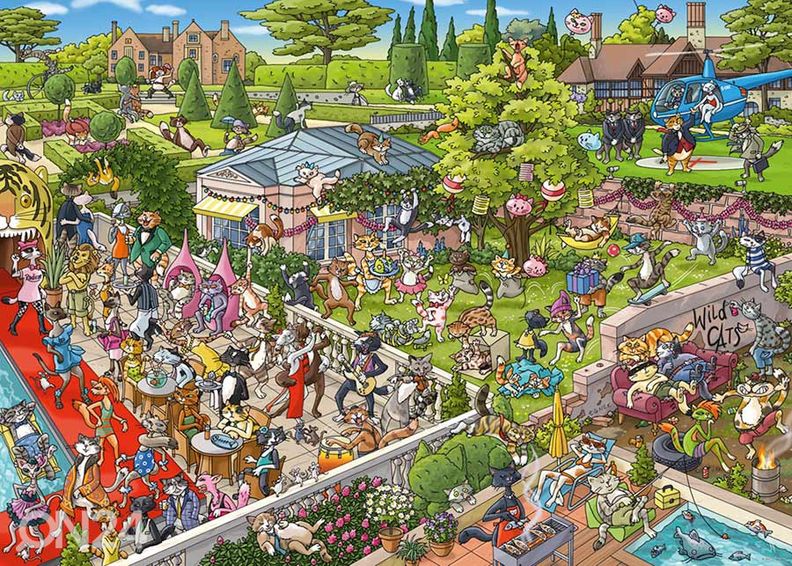 PalapeliParty Cats 1000 osaa kuvasuurennos