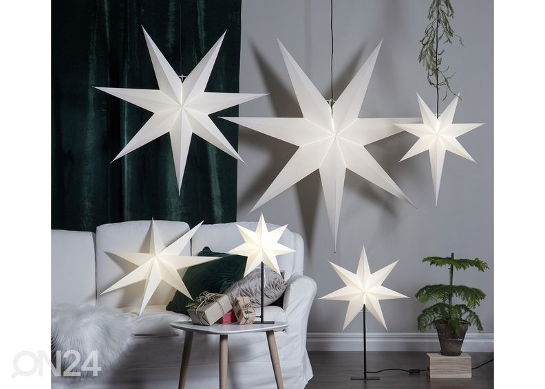 Paperitähti Frozen 70 cm, valkoinen kuvasuurennos